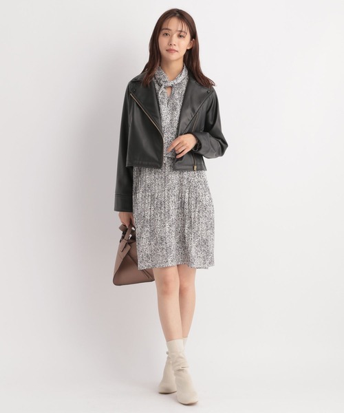 「Andemiu」 ライダースジャケット FREE ブラック レディース_画像7