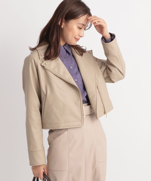 「Andemiu」 ライダースジャケット FREE ブラック レディース_画像9