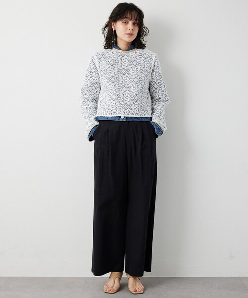 THE PAUSE ブラウス シャツ 「THE PAUSE」ボタニカルレースブラウス