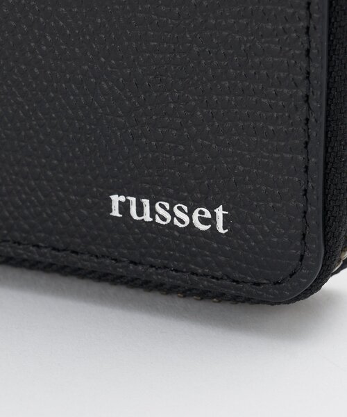 russet 二つ折り財布 ラウンドジップハーフウォレット 財布 ネイビー russet（ラシット） 財布 ラウンドジップハーフウォレット レディース