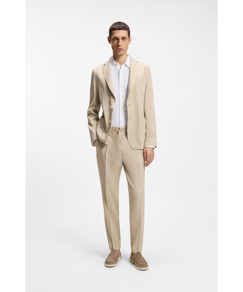 BOSS（HUGO BOSS） スリッポン スエード ローファー デボスロゴ メンズ 