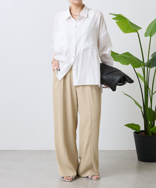 「Jena espace merveilleux」 長袖ブラウス FREE パープル レディース_画像2