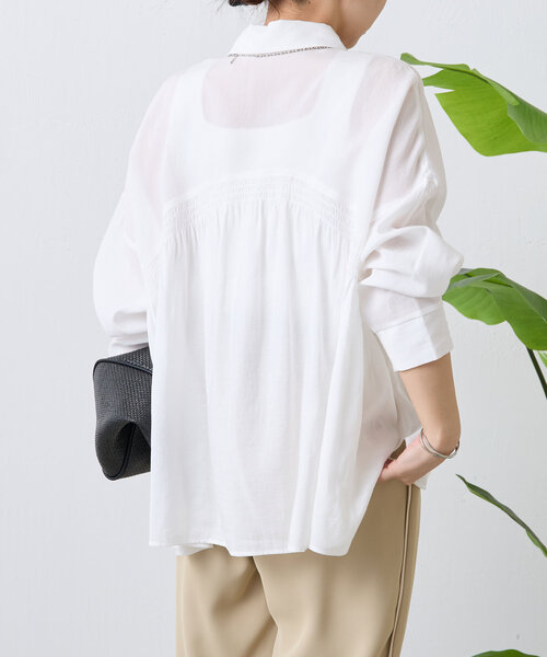 「Jena espace merveilleux」 長袖ブラウス FREE パープル レディース_画像7