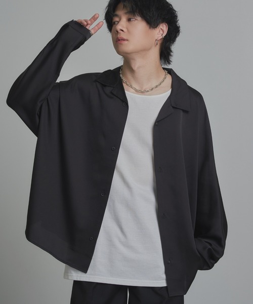 「ADAMASTE」 長袖シャツ SMALL ダークブルー メンズ_画像4