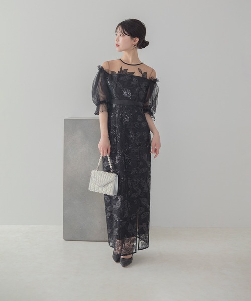 Leja（レジャ） パーティードレス ドレス 「LEJA」リーフスパンコール