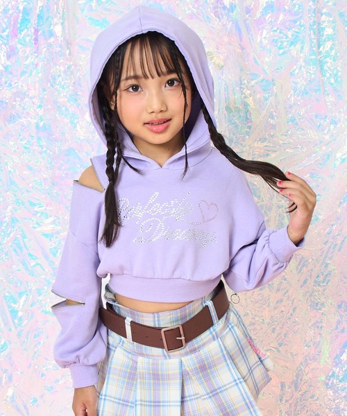 ANAP kids（アナップキッズ） ラインストーンロゴマルチジップデザイン