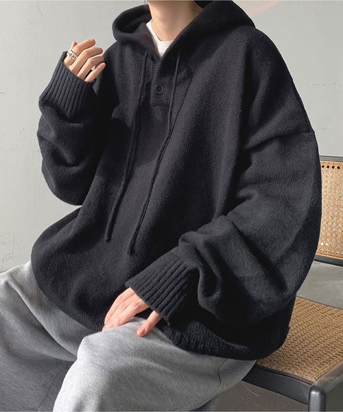 「BLANC FICELLE」 長袖ニット X-LARGE ブラック メンズ_画像6