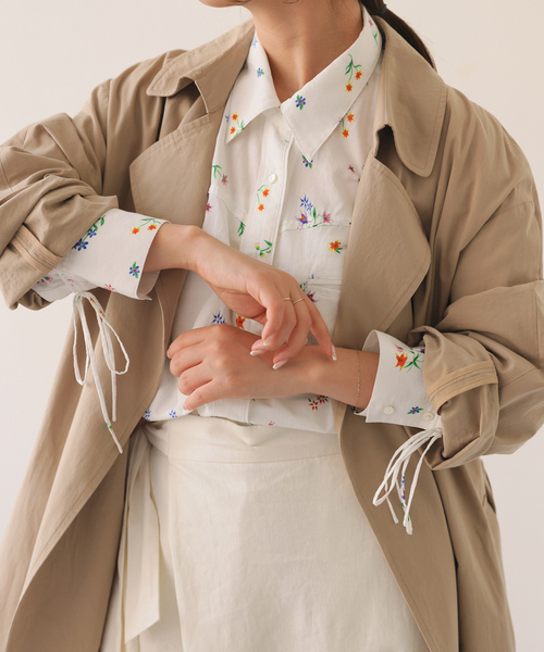 「margaux」 「SLOBE IENA」長袖ブラウス FREE ブラック レディース_画像8