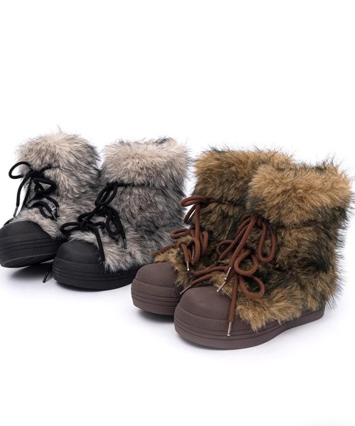 「MEMECLE」 ハイカットスニーカー S ブラウン レディース_画像5