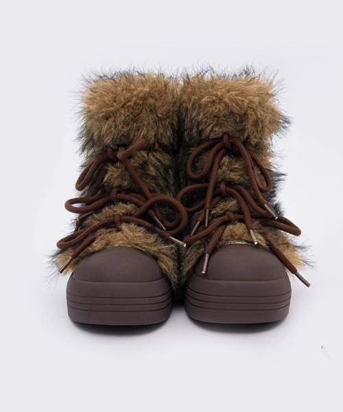 「MEMECLE」 ハイカットスニーカー S ブラウン レディース_画像6