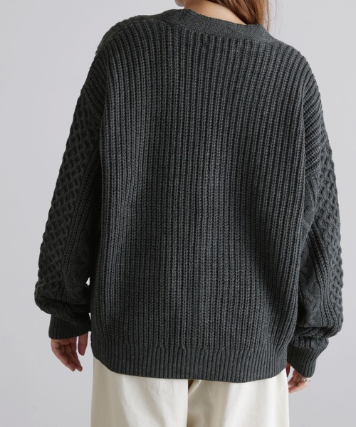 「Anchor Smith」 ニットカーディガン M ブラウン メンズ_画像9