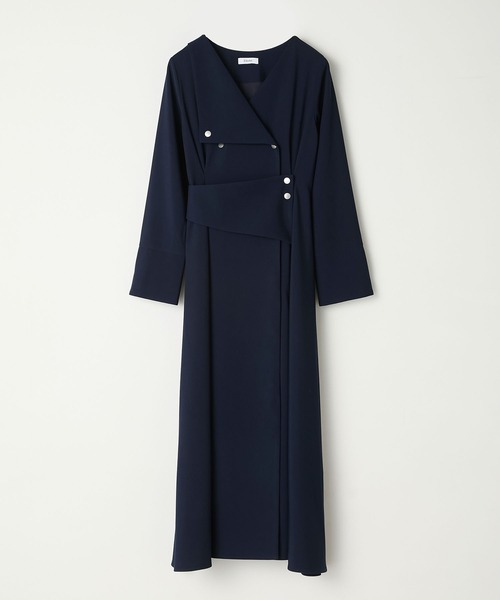 「Elishe」 長袖ワンピース 1 ブラウン レディース_画像9