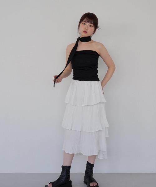 「Uenui」 フリルスカート FREE ブラック レディース_画像3