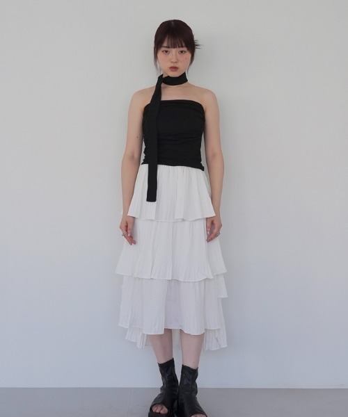「Uenui」 フリルスカート FREE ブラック レディース_画像4