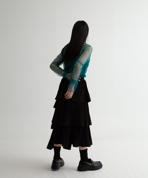 「Uenui」 フリルスカート FREE ブラック レディース_画像7