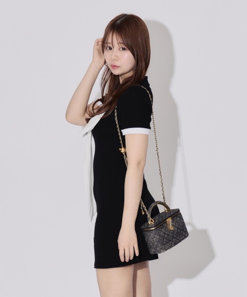 ALLuRing ChaRm ワンピース Cutout Big Ribbon Mini Dress / カット