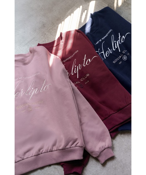 「Her lip to」 スウェットカットソー FREE レッド レディース_画像7