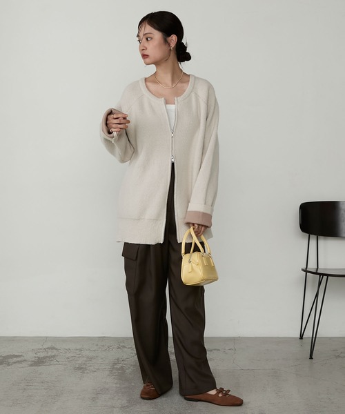 「MONO-MART」 ニットカーディガン M ブラック レディース_画像8