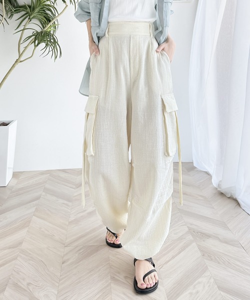 「Java」 カーゴパンツ LARGE ブラック レディース_画像9