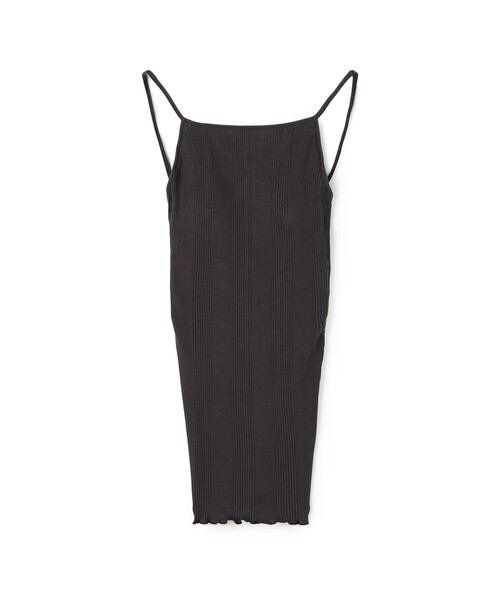 新品 HAKUJI Rib knit カシミヤ リブ レース キャミソール HAKUJI（ハクジ） キャミソール HAKUJI Random rib bra camisole