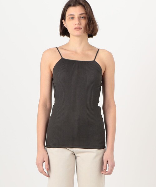 新品 HAKUJI Rib knit カシミヤ リブ レース キャミソール HAKUJI（ハクジ） キャミソール HAKUJI Random rib bra camisole