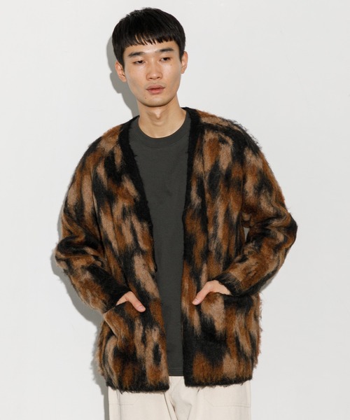 「AMERICAN RAG CIE」 ニットカーディガン M ブラック メンズ