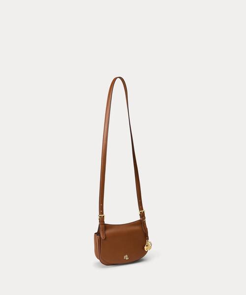 Ralph Lauren　本革ショルダーバッグ ラルフローレン ペブルド レザー キャリー クロスボディ (Ralph Lauren