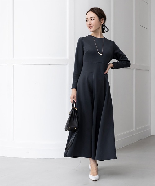 「ur's」 長袖ワンピース S ネイビー レディース_画像7