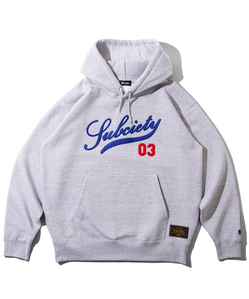 「Subciety」 プルオーバーパーカー X-LARGE グレー メンズ_画像3