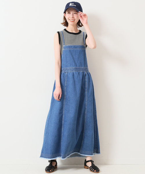「SLOBE IENA」 サロペットスカート 38 ブルー系その他 レディースの画像