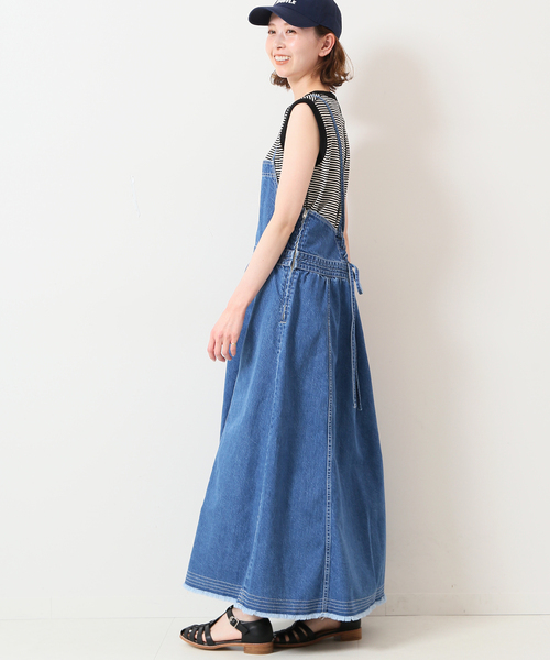 「SLOBE IENA」 サロペットスカート 38 ブルー系その他 レディースの画像