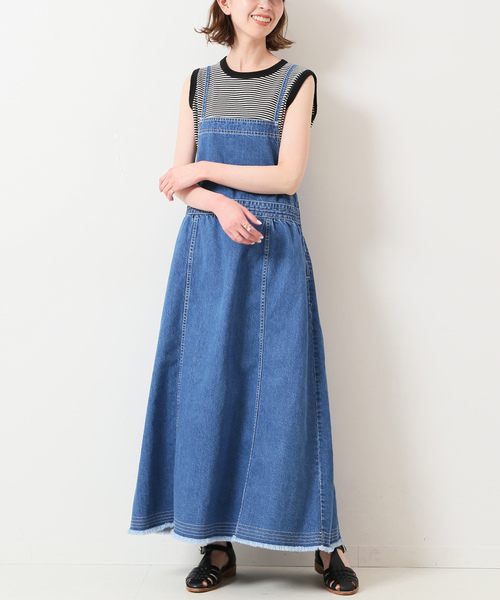 「SLOBE IENA」 サロペットスカート 38 ブルー系その他 レディースの画像