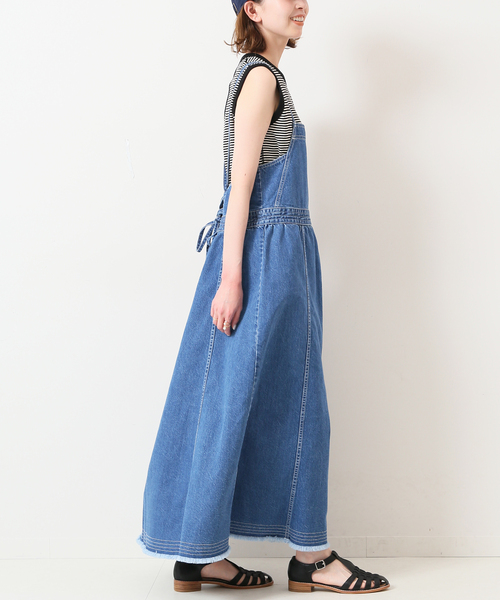 「SLOBE IENA」 サロペットスカート 38 ブルー系その他 レディースの画像