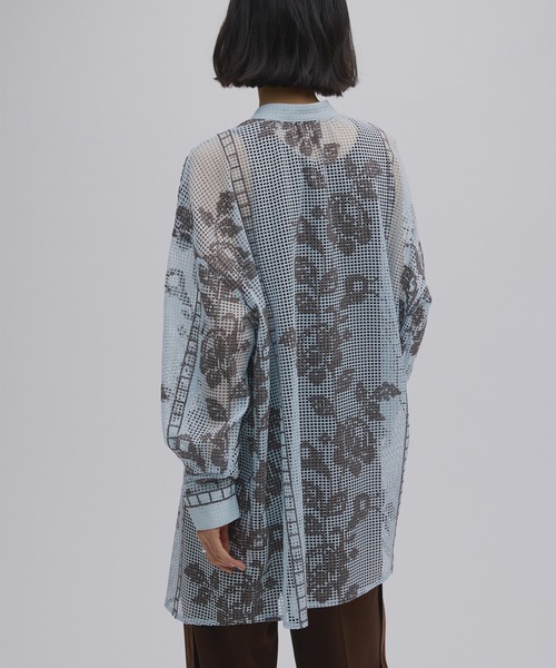 Ameri（アメリ） ブラウス シャツ MEDI CROSS STITCH LIKE SHIRT