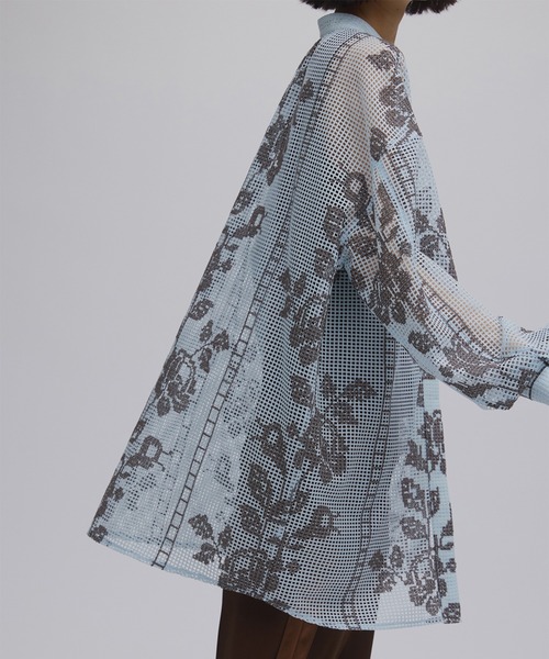 Ameri（アメリ） ブラウス シャツ MEDI CROSS STITCH LIKE SHIRT