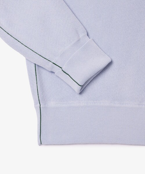 「LACOSTE」 ニットカーディガン 4 ライトブルー メンズの画像