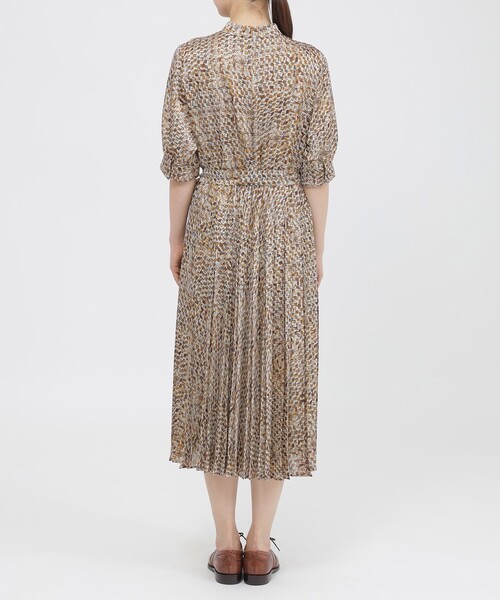 ワンピース 「ウォッシャブル」テクスチャープリント　ワンピースの画像