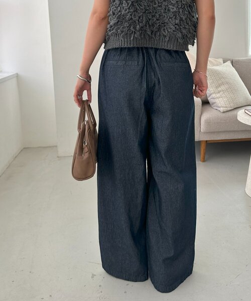 「DISCOAT」 デニムパンツ LARGE サックスブルー レディース_画像7
