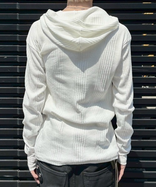 ヘンリーネック tシャツ 「nmtc+」hooded henley neck long sleeve