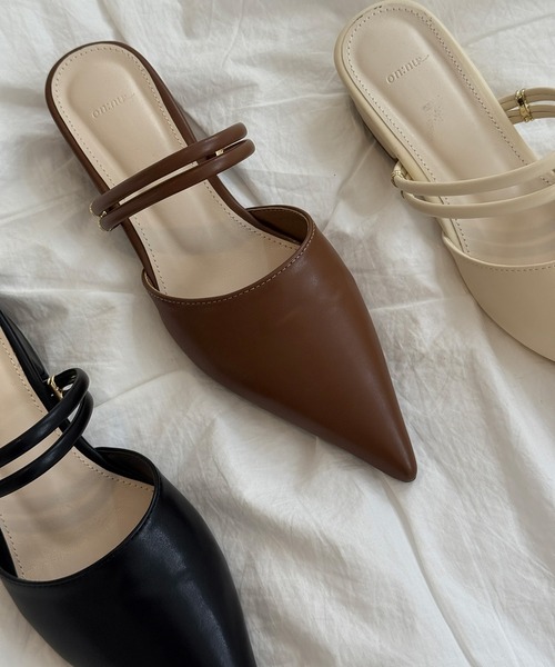 「on:nue」 フラットサンダル 23.5cm ブラウン レディース_画像2