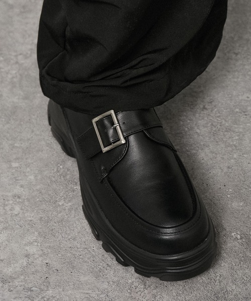 ローファー 「Alfred Alex」+5cm Chunky High-Sole Belt Sneaker