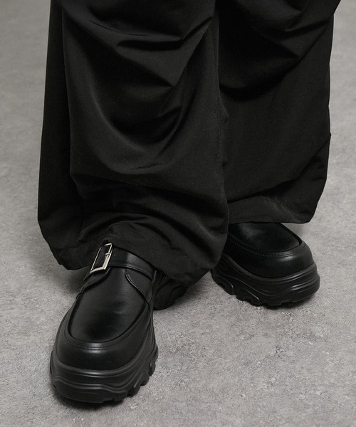 ローファー 「Alfred Alex」+5cm Chunky High-Sole Belt Sneaker