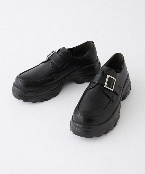 ローファー 「Alfred Alex」+5cm Chunky High-Sole Belt Sneaker