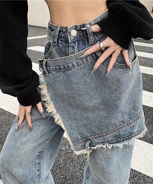 「Sibra」 デニムパンツ M サックスブルー レディース_画像9