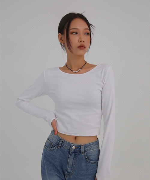 「BLACKUP」 長袖カットソー ONE SIZE グレー レディース_画像5