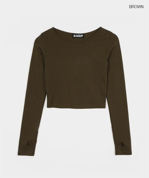 「BLACKUP」 長袖カットソー ONE SIZE グレー レディース_画像9