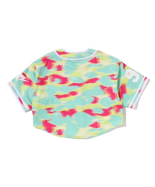 ブラウス シャツ SCREEN CAMO MULTI LOGO BASEBALL SHIRT レディースの画像