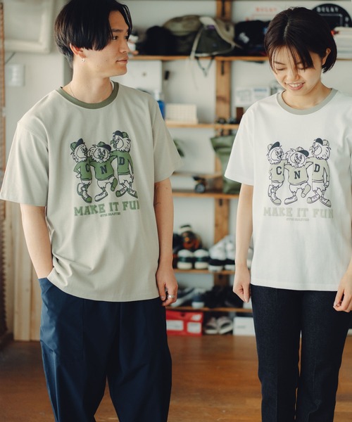 「gym master」 半袖Tシャツ LARGE ベージュ メンズ_画像2