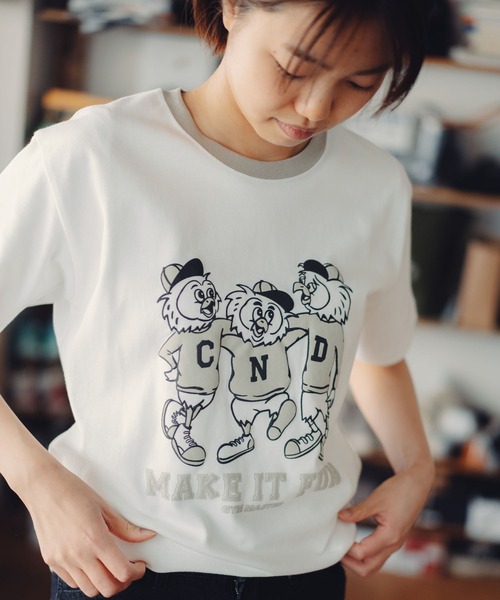 「gym master」 半袖Tシャツ LARGE ベージュ メンズ_画像9