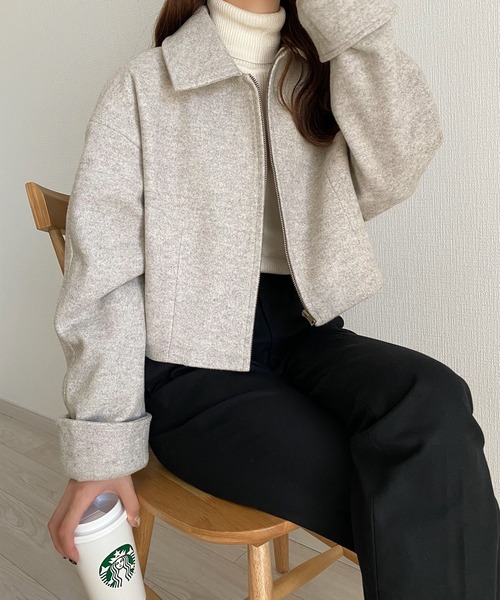 「callautia」 ブルゾン MEDIUM アイボリー レディース_画像7
